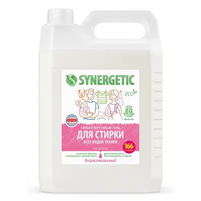 Synergetic универсальный гель для стирки 5 л 166 стирок 