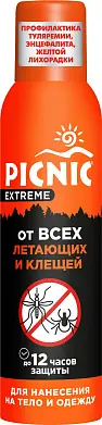 Picnic аэрозоль от всех видов летающих насекомых и клещей 150 см3