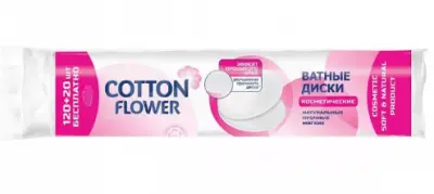 Cotton Flower ватные диски 120+20 шт 