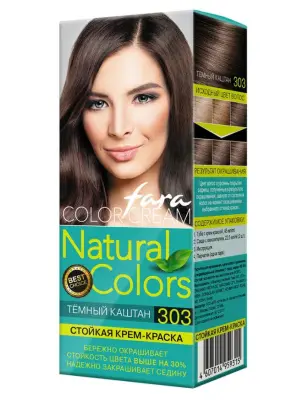 КЛ Fara Natural Colors 303 краска для волос темный каштан 