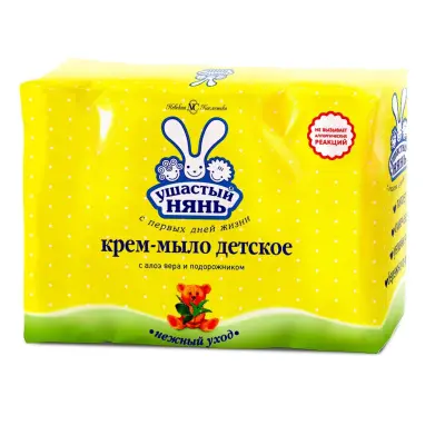 Ушастый Нянь крем мыло с алоэ 4шт по 100г 