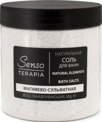 Senso Terapia натуральная магниево сульфатная соль для ванн восстанавливающая natural elements 600 г 