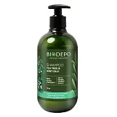 Biodepo шампунь бессульфатный натуральный себорегулирующий с маслами чайного дерева и мяты 475 мл