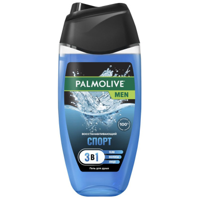 Palmolive Men гель для душа спорт восстанавливающий 3 в 1 для тела волос и лица 250 мл 