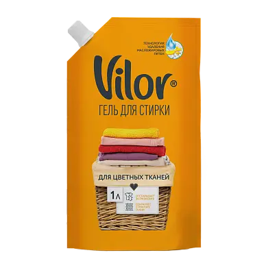 Vilor средство жидкое для стирки цветных тканей 1 л