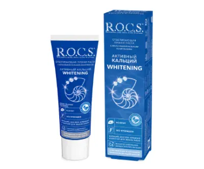 Rocs зубная паста активный кальций отбеливающая 94 гр 