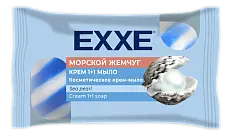 Exxe косметическое крем-мыло 1+1 морской жемчуг 4 шт*75 г синее полосатое экопак