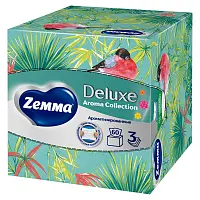 Zemma салфетки для лица 3 х слойные deluxe арома коллекция 60 шт