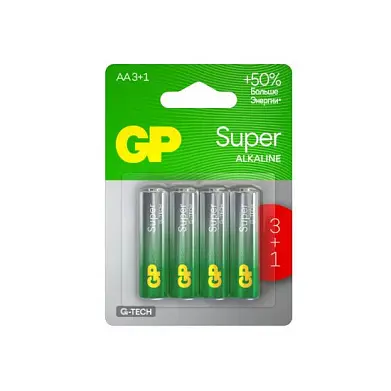 GP батарейки super А 3+1 шт 15А