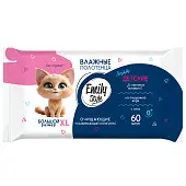 Emily Style лайт влажные полотенца детские без отдушки 0+* xl размер роз гол 60 шт