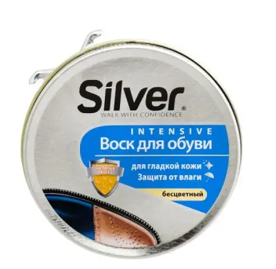 Silver воск для обуви бесцветный 50 мл 