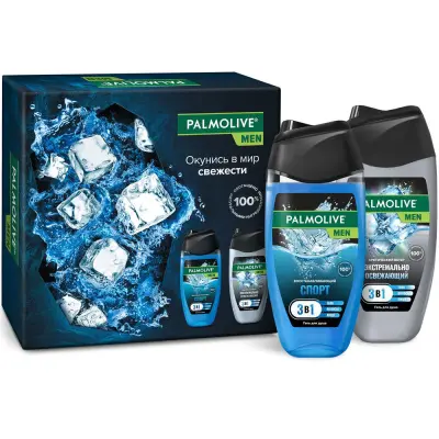 Palmolive пн men спорт и арктический ветер гель для душа 250 мл+гель для душа 250 мл 