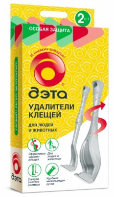 Дэта удалитель клещей набор 2 шт 