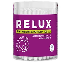 Relux ватные палочки цилиндр 100 шт