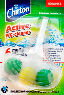 Chirton подвесной очиститель для унитаза Хвойная cвежесть 45г 