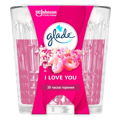 Glade ароматизированная свеча i love you 130 г 