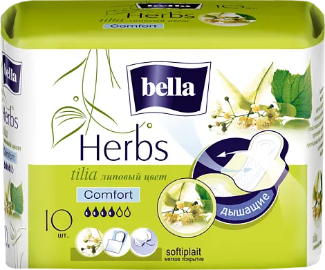 Прокладки BELLA с экстрактом липового цвета 10шт