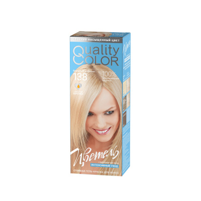 Estel Цветель стойкая гель краска для волос № 138 тон бежевый блондин 