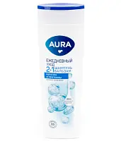 Aura шампунь 2 в1 ежедневный уход флакон флиптоп 380 мл