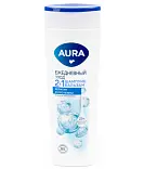 Aura шампунь 2 в1 ежедневный уход флакон флиптоп 380 мл
