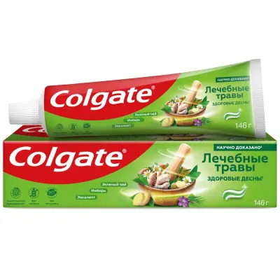 Colgate зубная паста лечебные травы с натуральными ингредиентами для здоровья зубов и десен 100 мл 