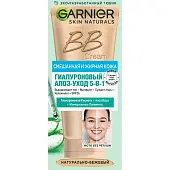 Garnier bb крем гиалуроновый алоэ уход 5 в1 для смешанной и жирной кожи натурально-бежевый