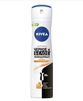 Nivea део спрей женский невидимый для черного и белого мл