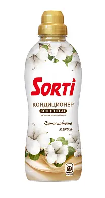 Sorti кондиционер ополаскиватель для белья прикосновение хлопка 900 г