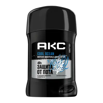 Акс антиперспирант стик мужской твердый карандаш ocean 48ч защиты от запаха пота 50 мл 