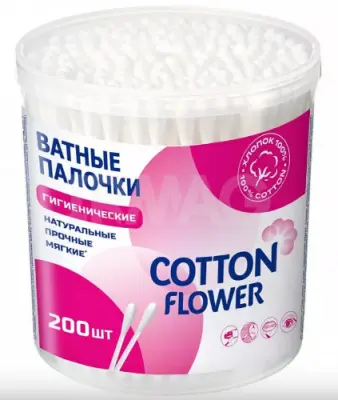 Cotton Flower ватные палочки в банке 200 шт 