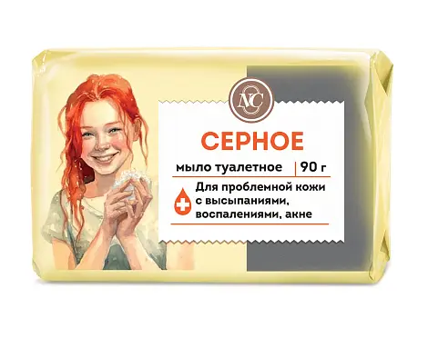 Невская косметика туалетное мыло серное 90 г