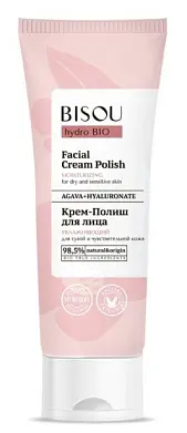 Bisou крем-полиш для лица для сухой и чувствительной кожи Увлажняющий 110мл