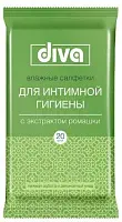 DIVA № 20 влажные салфетки для интимной гигиены c экстрактом ромашки