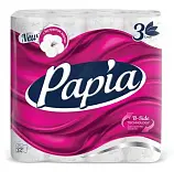 Papia туалетная бумага белая трёхслойная 32шт