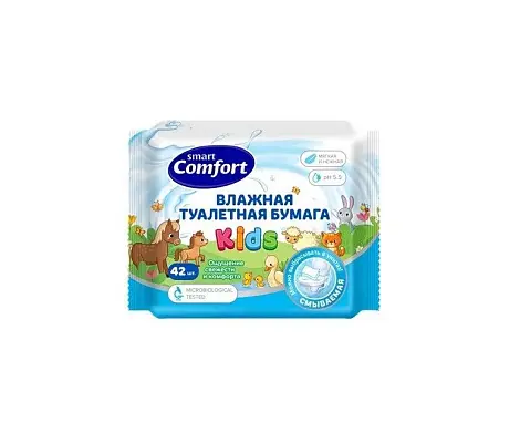 Comfort smart влажная туалетная бумага с ромашкой №42