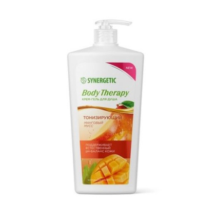 Synergetic крем гель для душа манговый мусс body therapy 900 мл 