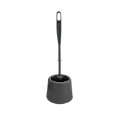 Azur комплект для туалета ерш + подставка мини серый с черной щетиной