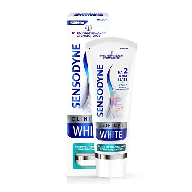 Sensodyne white зубная паста активное отбеливание укрепление эмали 75 мл