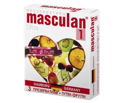 Masculan презервативы 1 Ultra 3шт Тутти-фрутти 