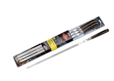 FORESTER Набор шампуров больших в блистере (6шт), с дерев. ручками (12) 