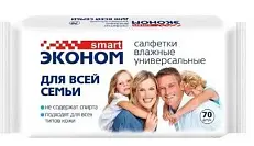 Эконом smart №70 влажные салфетки для всей семьи
