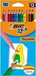 BIC Цветные. пласт. карандаши Тропикулер 2, ( кор. 12 цветов)