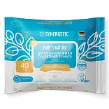 Synergetic детская влажная туалетная бумага pure пантенол и овсяное молочко 40 шт