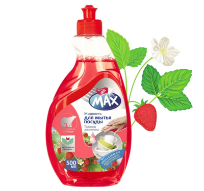 Dr MAX жидкость для мытья посуды концентрированная таежная земляника 500 мл 