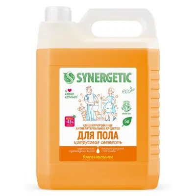 Synergetic средство для пола цитрусовая свежесть 5 л 