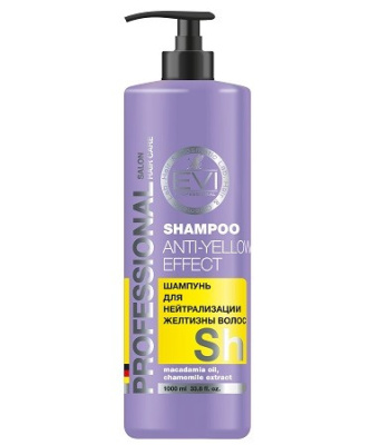 Evi Professional шампунь Серебристый для нейтрализации желтизны волос 1000мл 