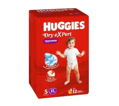 Huggies expert 5 xl 12-17 кг трусики подгузники 15 шт 