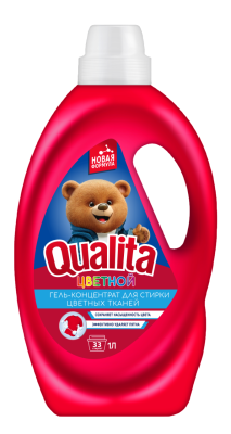 Qualita гель для стирки цветного белья флакон 1000 мл 