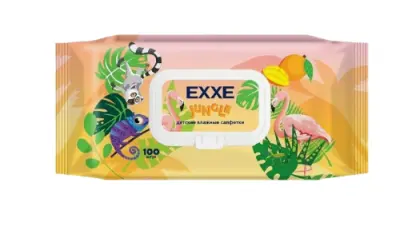 EXXE детская серия джунгли влажные салфетки 100 шт 