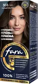 Fara nc new стойкая крем краска для волос 303/4.0  темный каштан